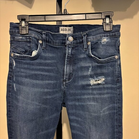 AGOLDE Sophie High Rise Skinny Distressed Jeans - Picture 3 of 12